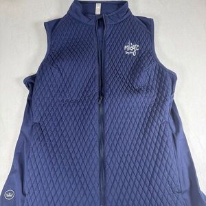 NWT Peter Millar Navy Fuse Diamond Quilted Vest Woman’s M